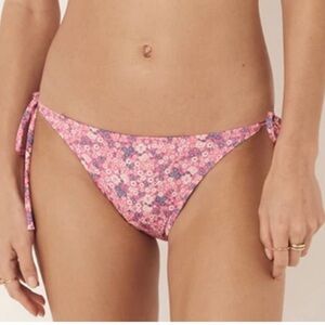 Spell Poppy Pink Floral Bikini Bottom Size Small